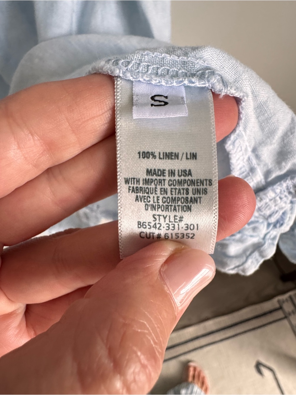 Bella Dahl 100% Linen Ruffle Hem Mini Dress Light Blue Size S - Picture 11 of 12